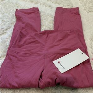 Lululemon Athletica Align HR Crop 21" in Soft Pink